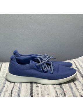 Allbirds Mens Wool Runners Blue Lightweight Lace-Up Sneakers Size 9